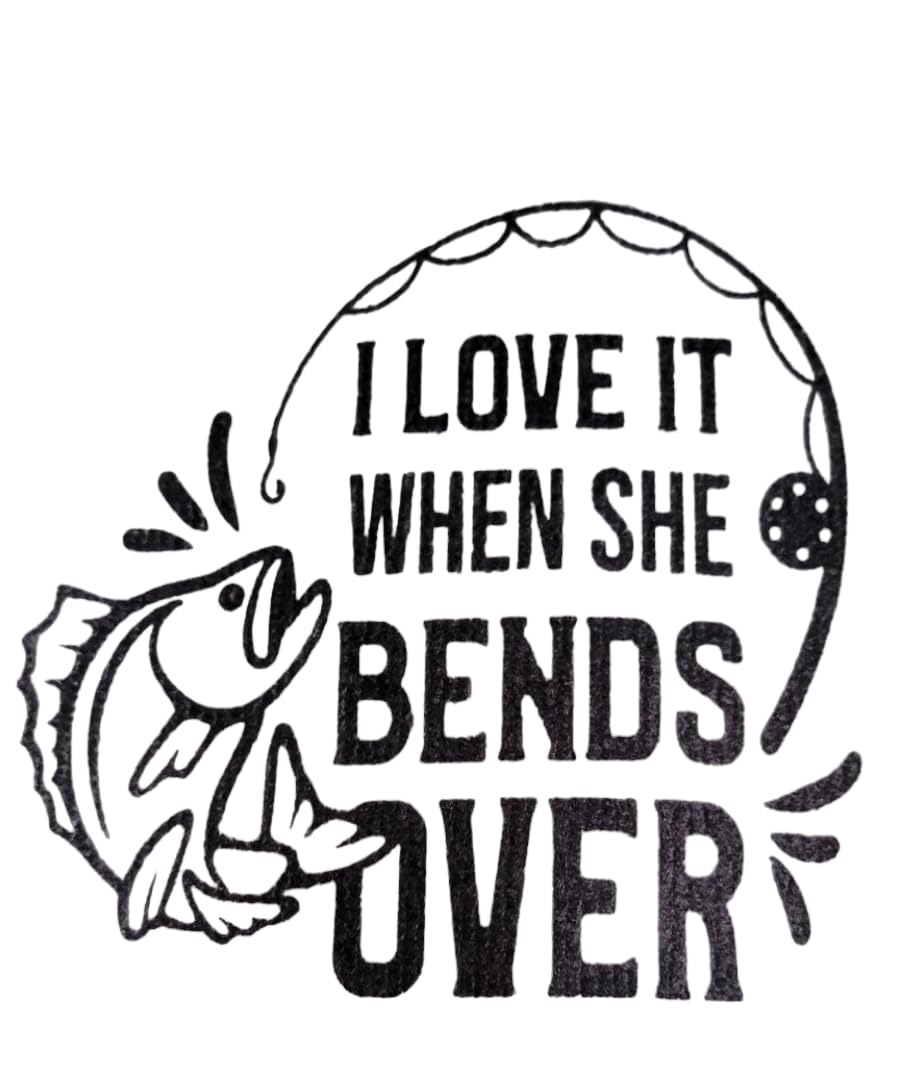 Fishing Hand Towel. Hand Towel. I Love It When She Bends Over. Fishing Gift. Gag Gift. Towel. Fish Towel.