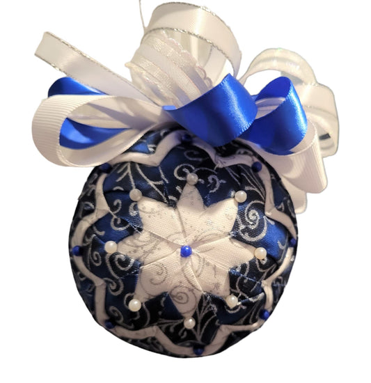 Ornament. Fabric Quilted Ornament. Christmas Ornament. Holiday Ornament