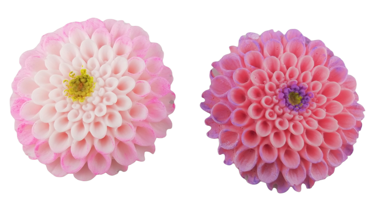 Dahlia Flower Soap Set. Floral Soap Set. Mother's Day Gift. Birthday Gift. Holiday Gift. Garden Gift. Dahlia Flower.