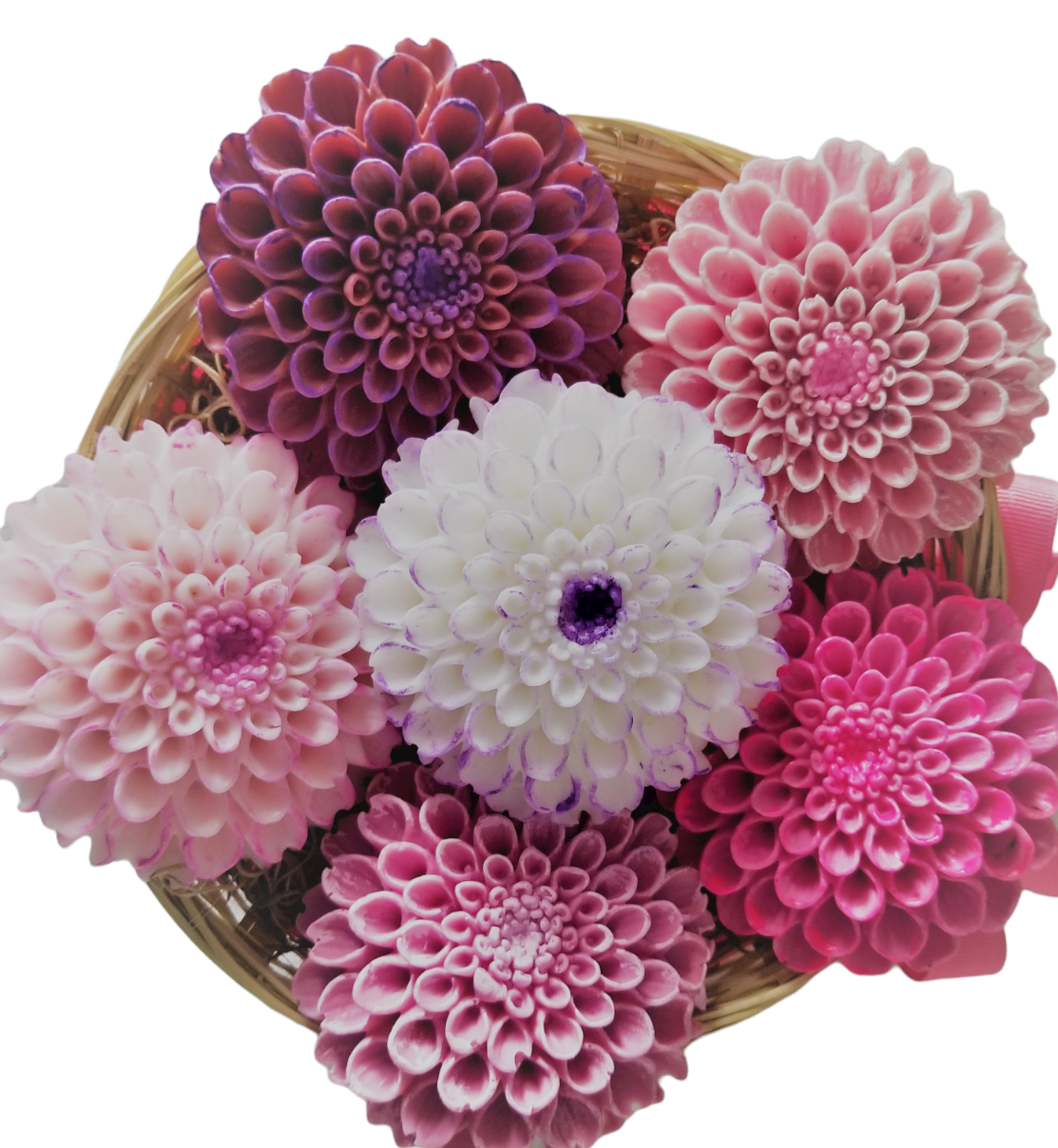 Dahlia Flower Soap Set. Floral Soap Set. Mother's Day Gift. Birthday Gift. Holiday Gift. Garden Gift. Dahlia Flower.