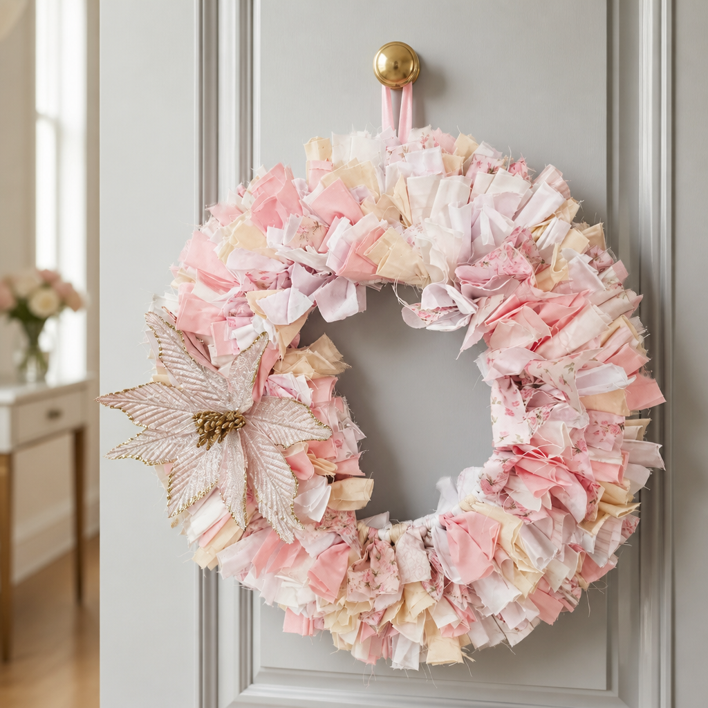 Fabric Wreath Kit | DIY Home Decor Craft Kit (14" Frame) | Adult Crafts | Home Decor