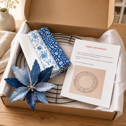 Fabric Wreath Kit | DIY Home Decor Craft Kit (14" Frame) | Adult Crafts | Home Decor