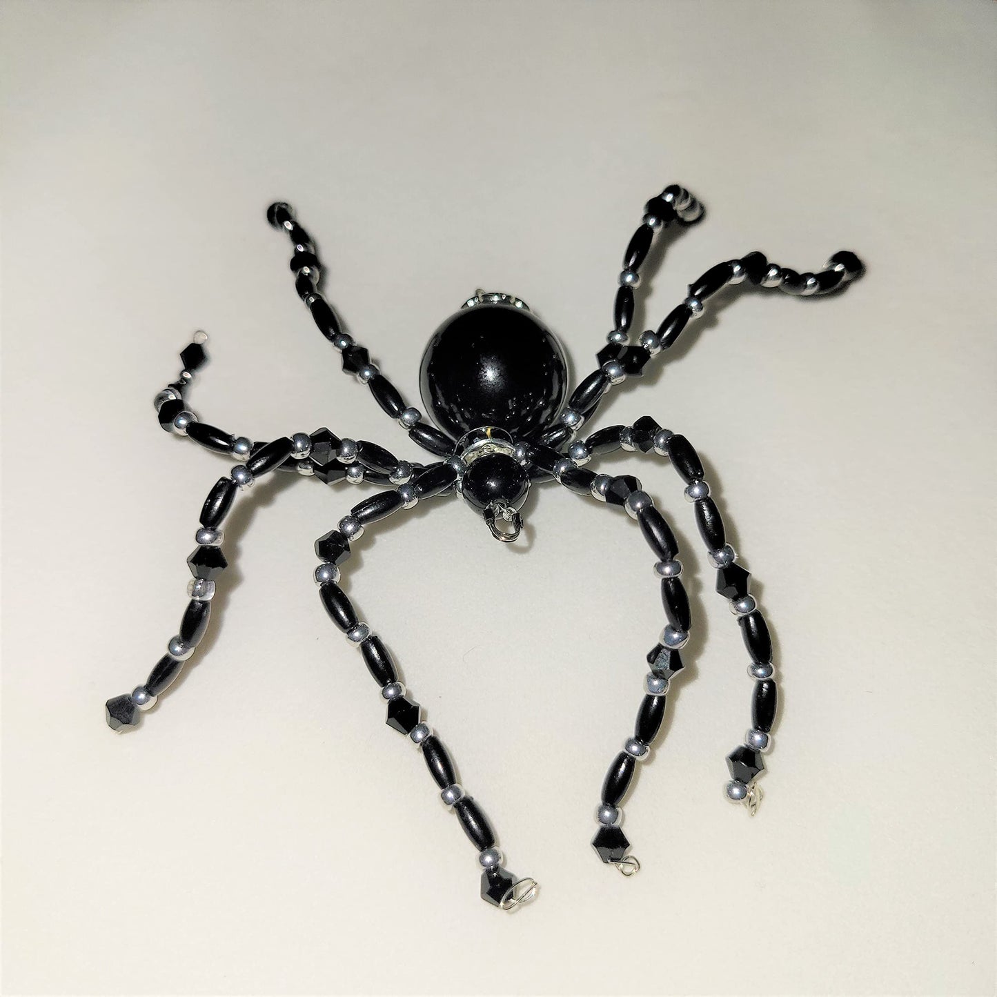 Black Widow. Beaded Spider. Spider. Spider Ornament. Spider Decor. Black Widow Spider