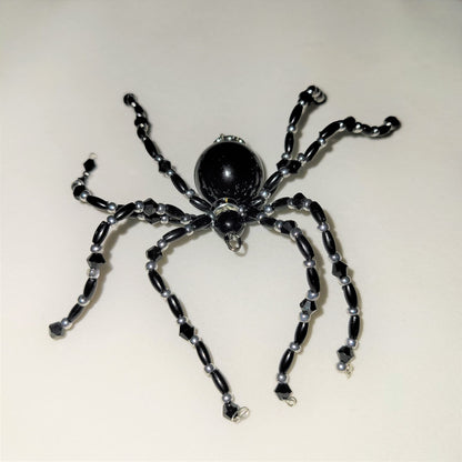 Black Widow. Beaded Spider. Spider. Spider Ornament. Spider Decor. Black Widow Spider