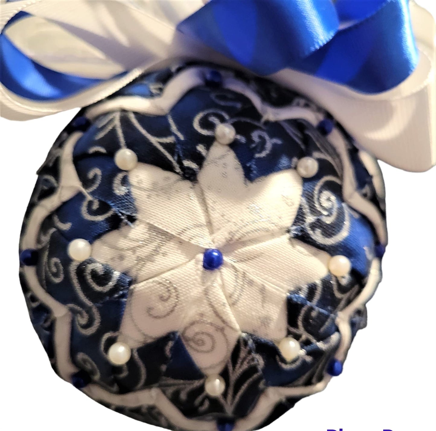 Ornament. Fabric Quilted Ornament. Christmas Ornament. Holiday Ornament