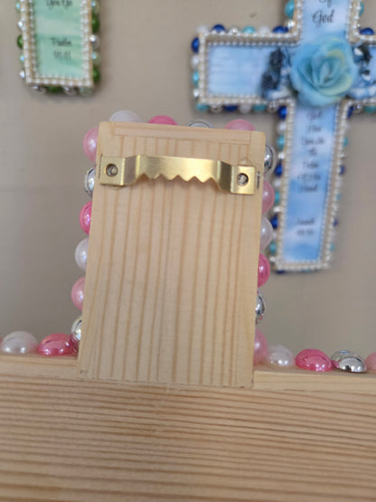 Floral Wooden Cross Keepsake | Child of God Baptism Home Decor | Christening | Confirmation | Religious Gift | Wall Decor