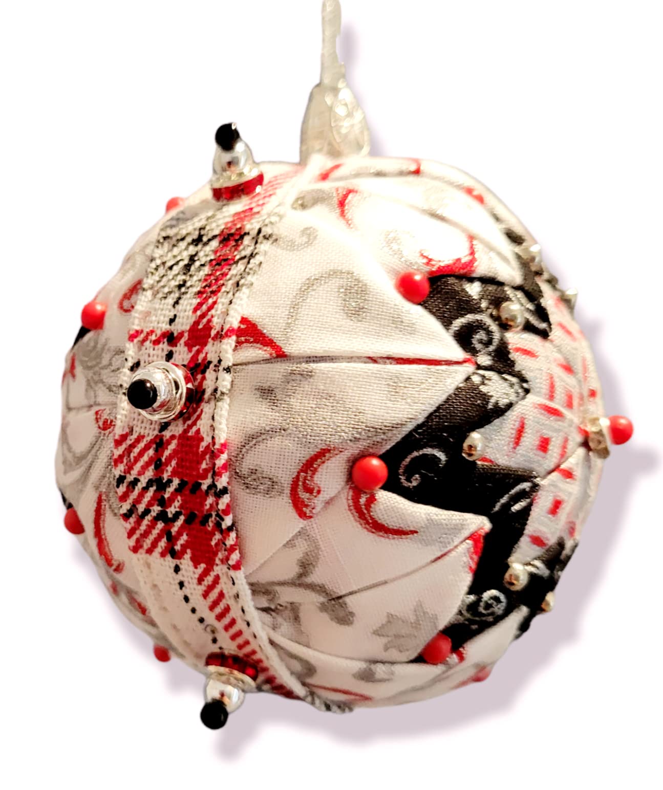 Ornament. Fabric Quilted Ornament. Christmas Ornament. Holiday Ornament