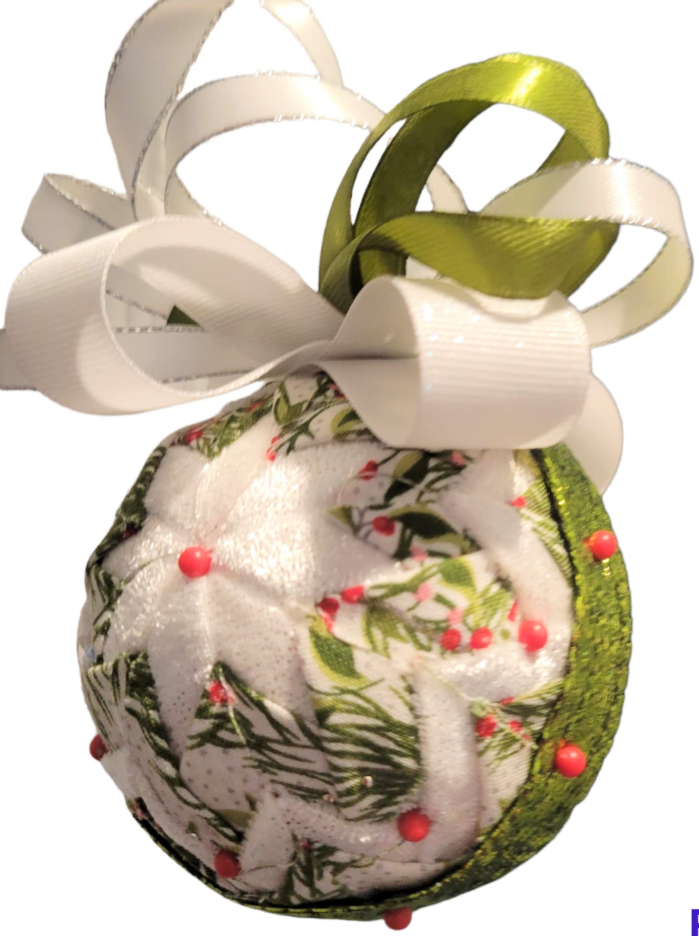 Ornament. Fabric Quilted Ornament. Christmas Ornament. Holiday Ornament. Slate Blue Fabric