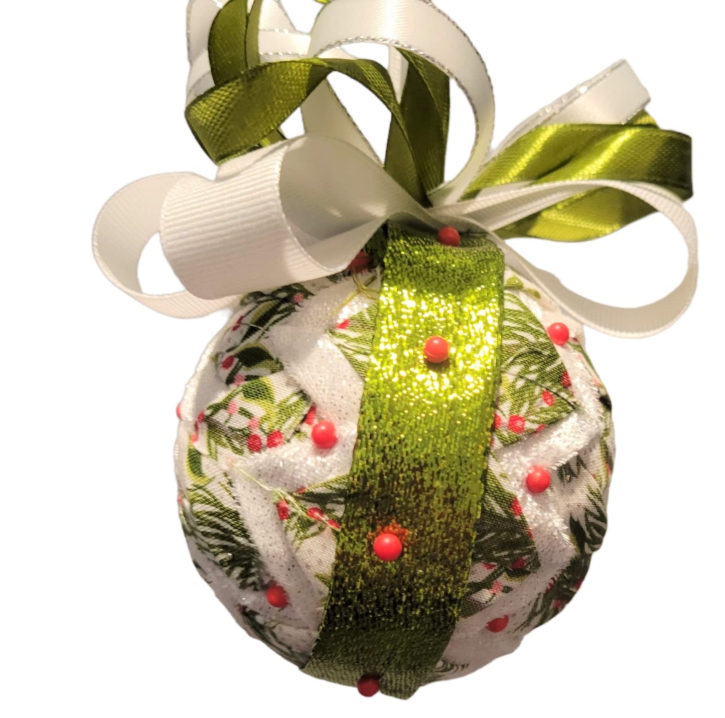 Ornament. Fabric Quilted Ornament. Christmas Ornament. Holiday Ornament. Slate Blue Fabric