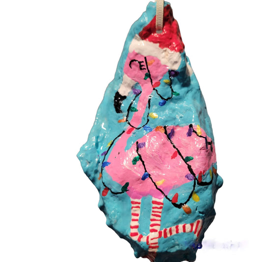 Hand Painted Oyster Shell Ornament