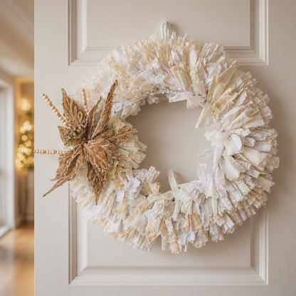 Fabric Wreath Kit | DIY Home Decor Craft Kit (14" Frame) | Adult Crafts | Home Decor